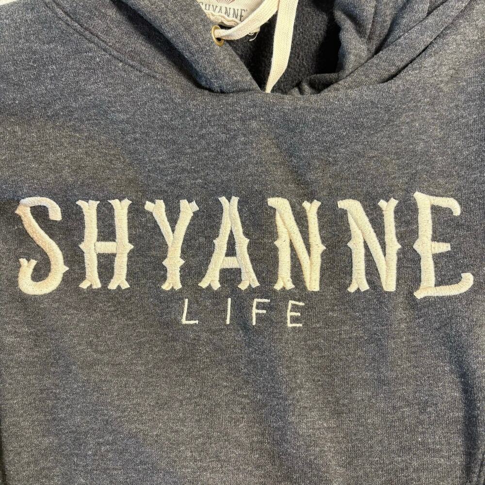 Shyanne Life Western Hoodie Small Gray Aztec Sleeve Pullover Cowgirl Sweatshirt - Picture 5 of 8